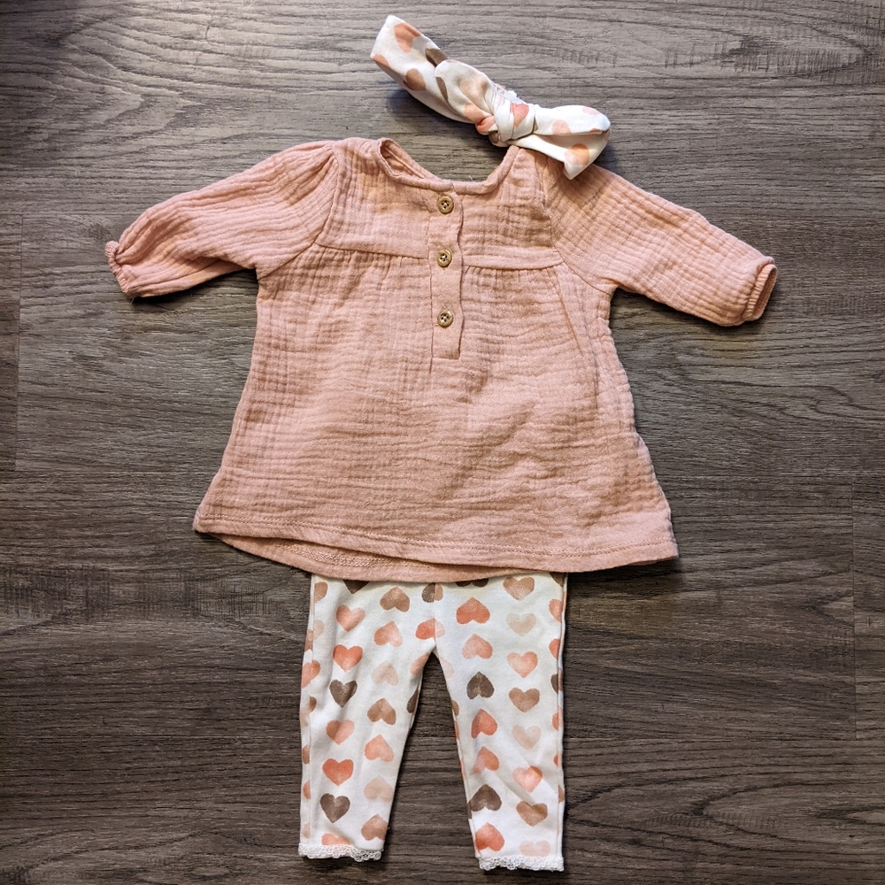Rabbit + Bear organic cotton 3 piece outfit